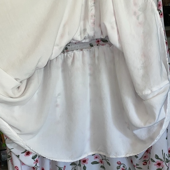 BEACH PARTY floral maxi dress smocked stretchy waist tassel strings size XXL - Picture 8 of 16